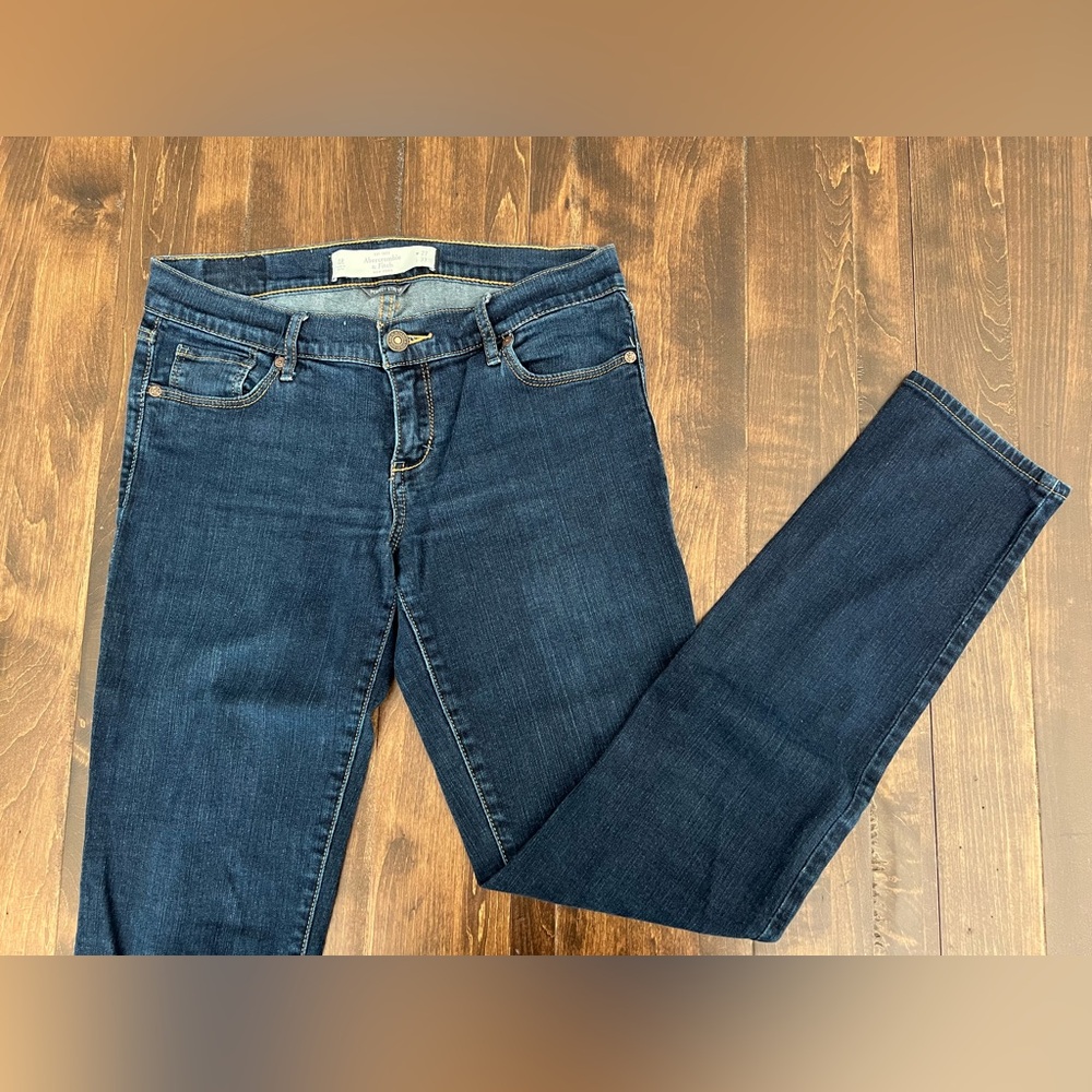 Abercrombie & Fitch Vintage Y2K Dark Blue Low Rise Skinny Jeans